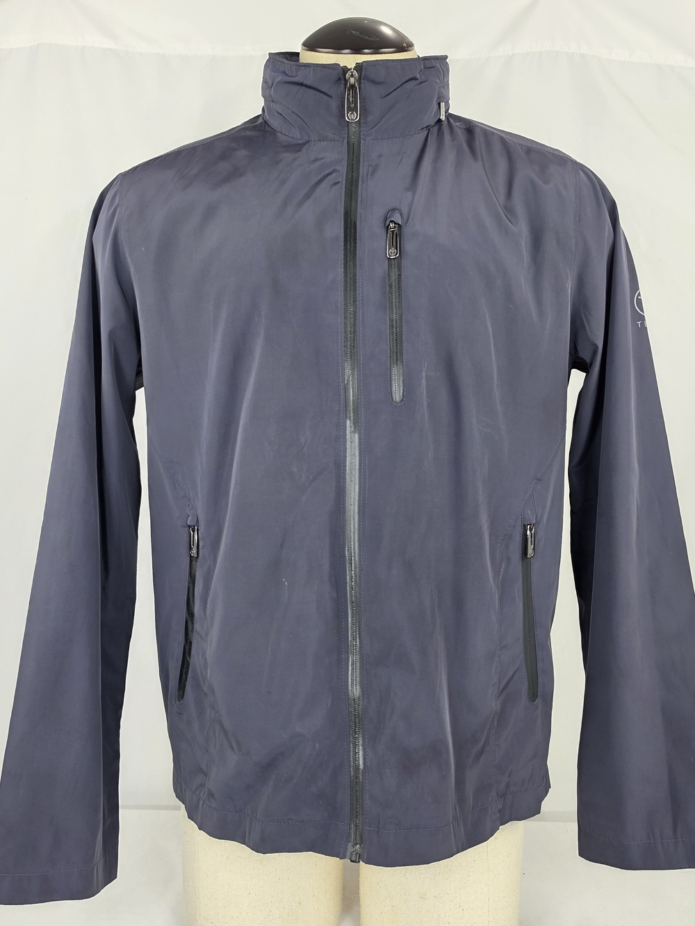 Tumi Tech Men's Navy Zip-Front Lightweight Jacket